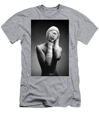Fine Art Nude Bodyscape in B&W Graphic T-Shirt Hot Girl on T-shirt for Men